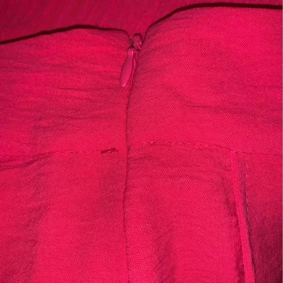 NWT SHEIN VCAY Wide Leg Pants Chiffon Bright Pink Size XL Palazzo Pockets NEW - Picture 8 of 11